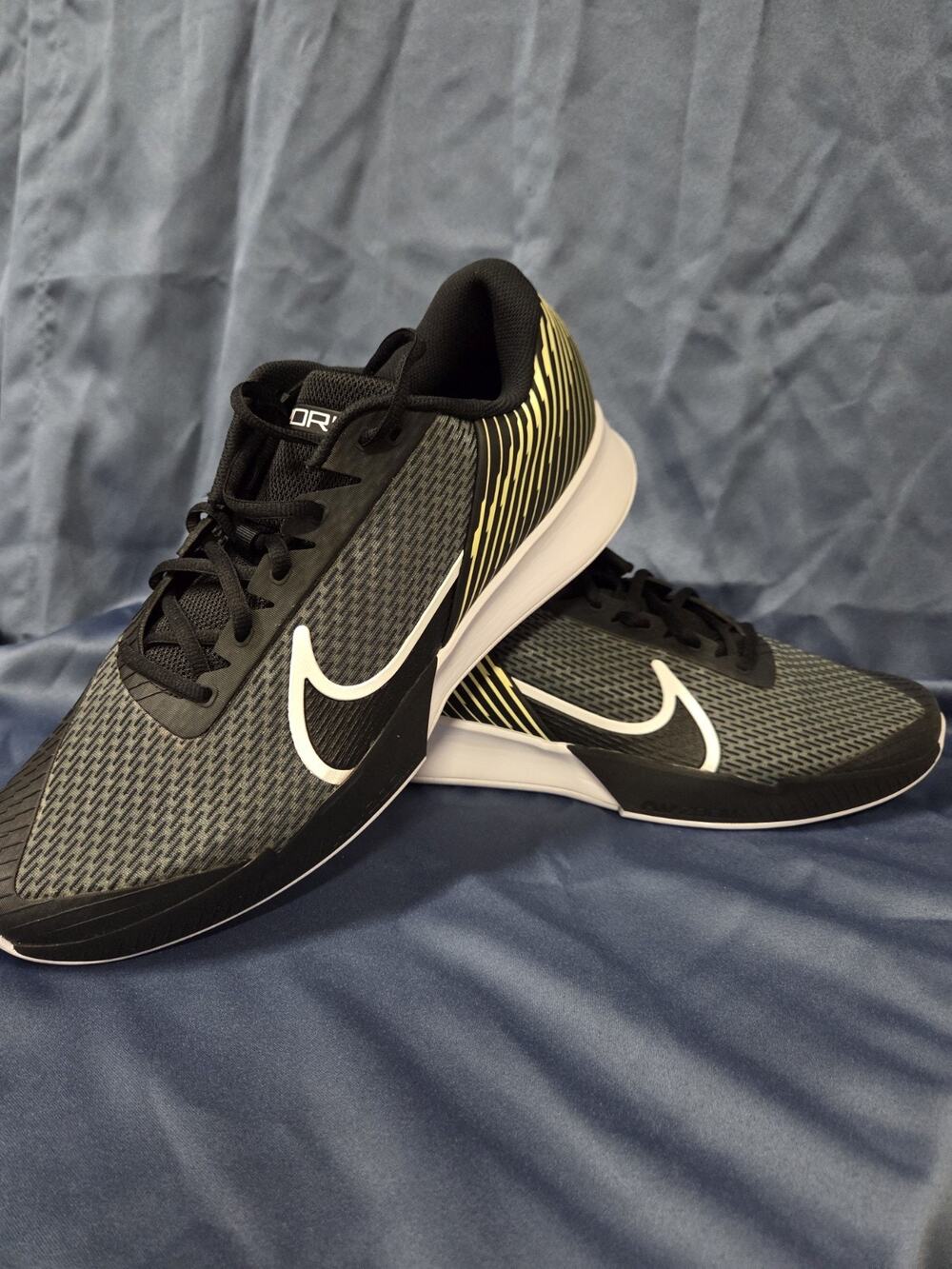NikeCourt Air Zoom Vapor Pro 2 CPT Men's Tennis Shoes Black White Yellow Size 15